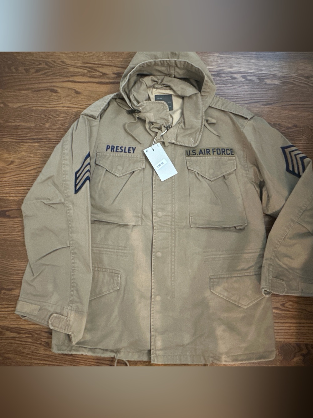 Zara Men's M65 Field Jacket in Khaki